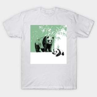 Panda family print T-Shirt